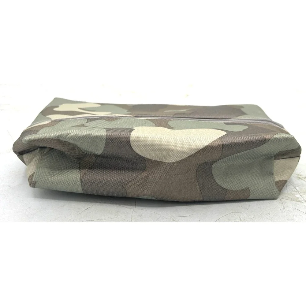 Thirty-One Zipper Utility Pouch Soft Camo Expandable Camouflage Bag New 12